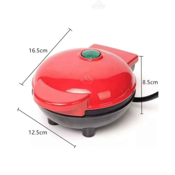 Mini Waflera Antiadherente  roja eléctrica