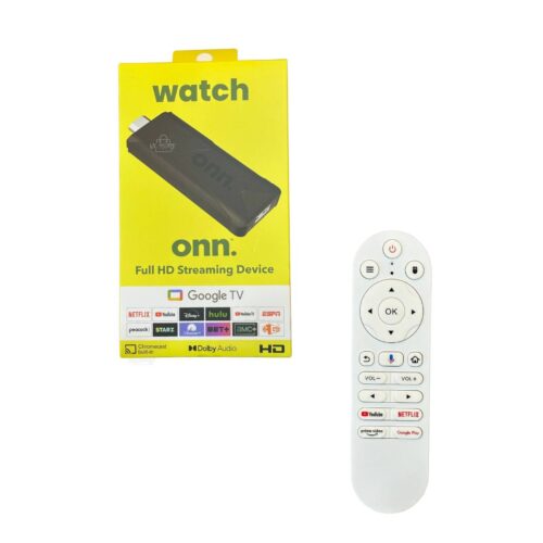 ONN Full HD Streaming Device con Google TV y Control Remoto por Voz