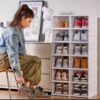 Organizador de Zapatos 6 Niveles Plegable – Cajonera Plástica Apilable