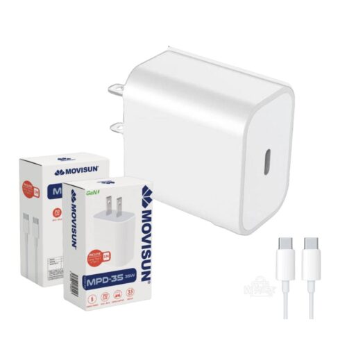 photo_5154530345629101503_y (1) Cargador Rápido Movisun 35W GaN + Cable Tipo C a C 1m – Carga Turbo y Segura