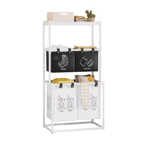 photo_5179593970882293032_y Organizador de Ropa Sucia 6 Compartimientos con Estante