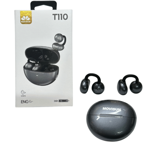 Audífonos Inalámbricos Movisun T110 OWS Originales con Estuche de Carga – 36h de Reproducción