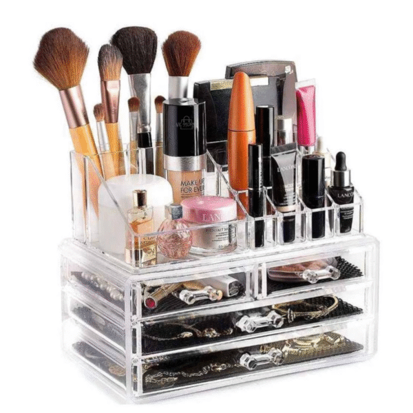Organizador Acrílico de Maquillaje y Joyería con Cajones – Transparente