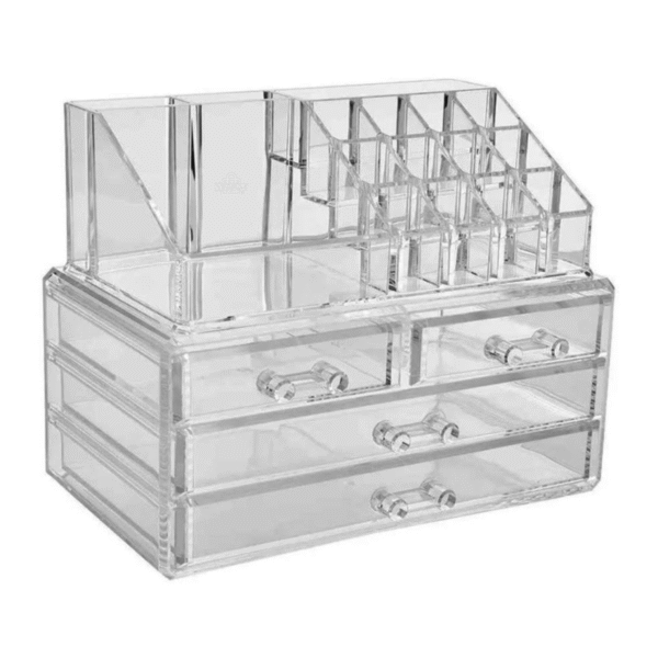 Organizador Acrílico de Maquillaje y Joyería con Cajones – Transparente