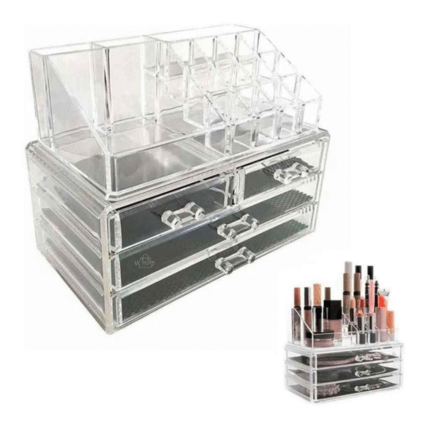 Organizador Acrílico de Maquillaje y Joyería con Cajones – Transparente