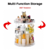 Organizador de Maquillaje Giratorio 360º en Acrílico Premium – Ajustable y Elegante