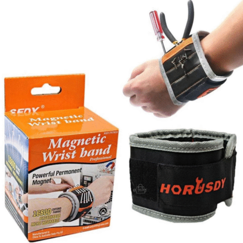 Muñequera Magnética para Herramientas – Soporte de Tornillos, Tuercas y Brocas