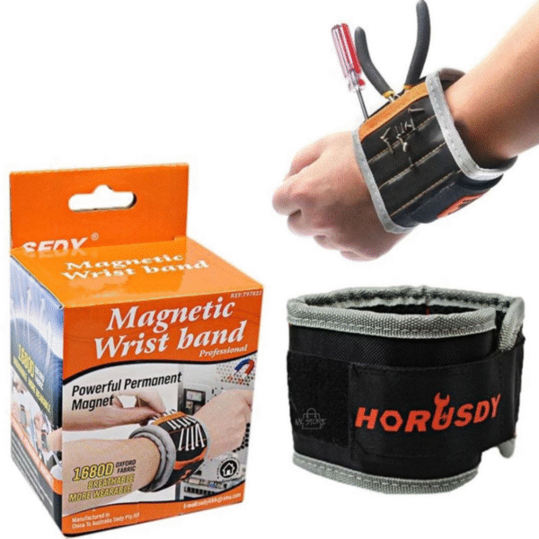 Muñequera Magnética para Herramientas – Soporte de Tornillos, Tuercas y Brocas