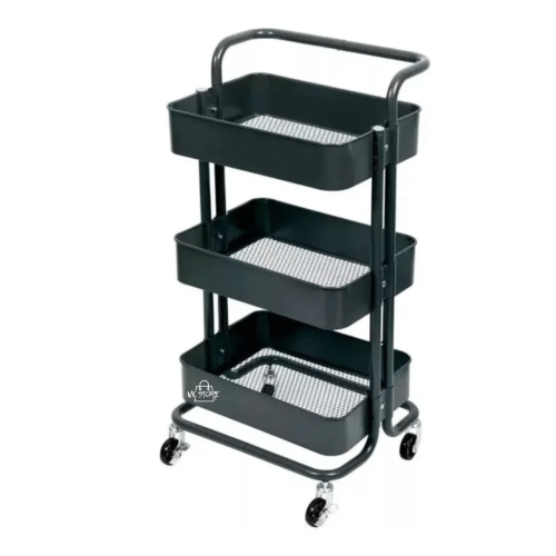 Carrito Organizador de 3 Niveles con Ruedas – Multiusos para Cocina, Baño u Oficina
