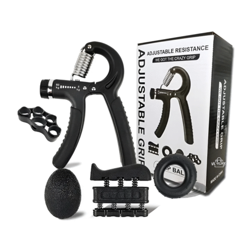 Kit Entrenador de Mano y Antebrazo 5 en 1 – Fortalecedor de Agarre con Resistencia Ajustable