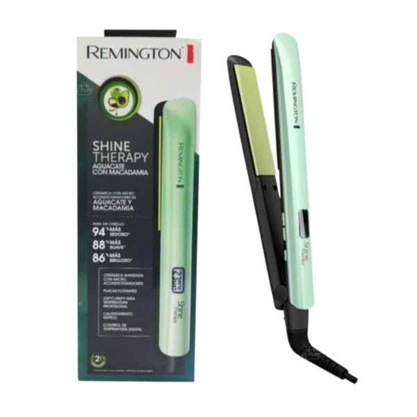 Plancha para Cabello Remington Shine Therapy Aguacate y Macadamia Original – Cerámica Avanzada