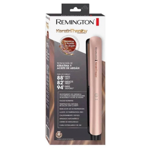 Plancha para Cabello Remington Keratin Therapy Original – Keratina y Aceite de Argán – Placas Flotantes