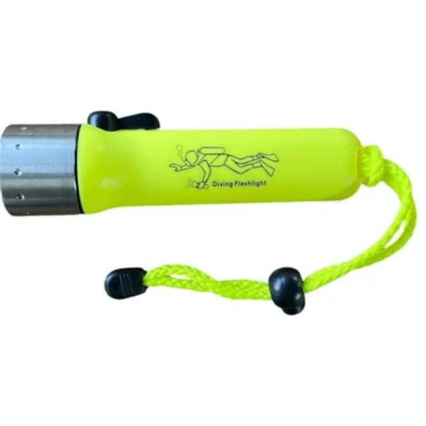 Linterna Sumergible LED Recargable 180° para Buceo y Actividades Acuáticas