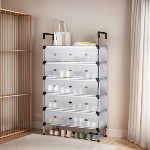 Zapatero Organizador de 6 Niveles con Puertas Frontales – Diseño Moderno y Compacto