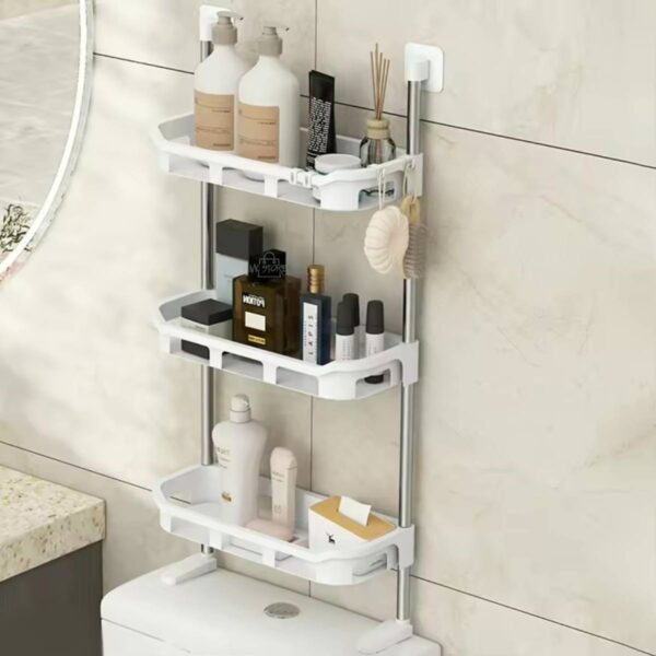 Organizador de Baño Multifuncional 3 Niveles – Estante Ajustable y Resistente