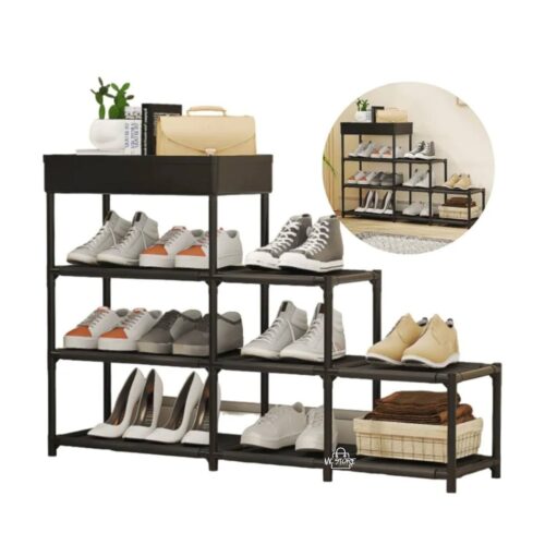 Zapatero Modular de 6 Niveles – Organizador Resistente y Espacioso
