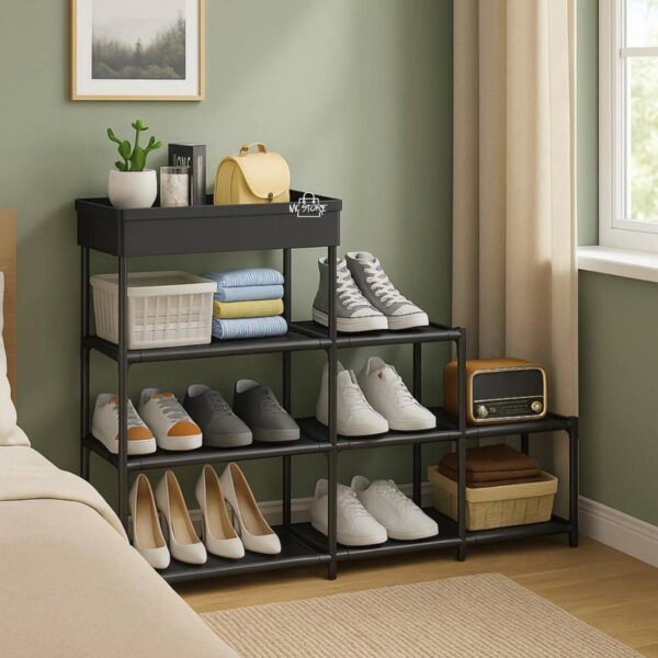 Zapatero Modular de 6 Niveles – Organizador Resistente y Espacioso