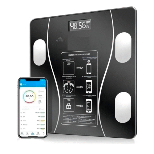 Báscula Digital Inteligente con Bluetooth – Control de Peso, Grasa y Composición Corporal