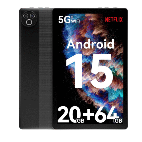 Tablet 10” Android 15 WiFi 6 | 20GB RAM + 64GB ROM Expandible | Cámara Dual HD | Batería 5000mAh