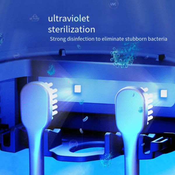 379 Esterilizador UV para Cepillos de Dientes Recargable – Blanco y Negro
