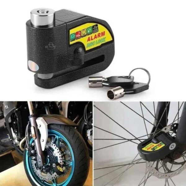 Candado de Disco con Alarma para Moto – Seguridad Antirrobo