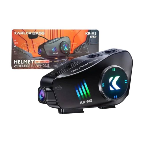 Intercomunicador de Casco con Cámara HD KR-M3 Bluetooth Impermeable