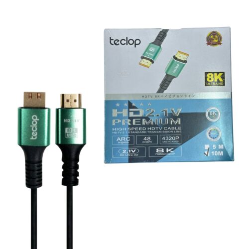 Cable HDMI 2.1 Teclop Premium 10 Metros 8K Ultra HD Alta Velocidad