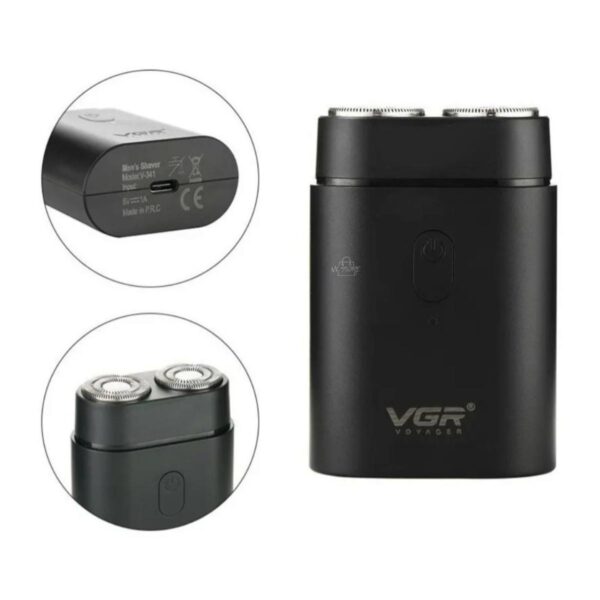 Afeitadora Eléctrica VGR V-341 Recargable USB Portátil Doble Cabezal