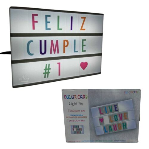 Caja de Luz LED 30x22 cm para Decorar y Escribir Mensajes Creativos