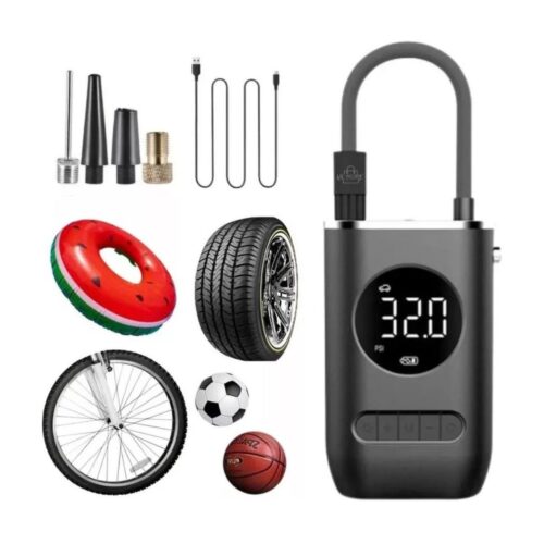 Compresor de Aire Portátil Eléctrico Digital – Inflador Recargable Multiusos