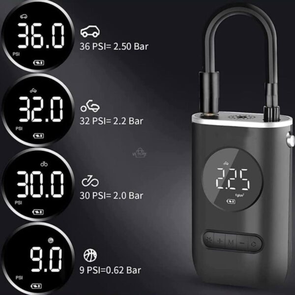 Compresor de Aire Portátil Eléctrico Digital – Inflador Recargable Multiusos
