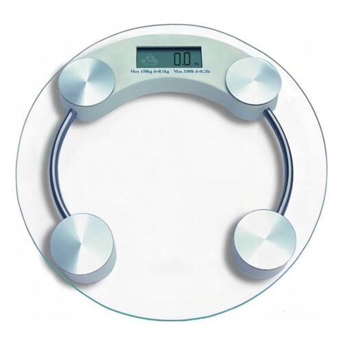 Báscula Digital de Vidrio Templado 180 kg con Pantalla LCD