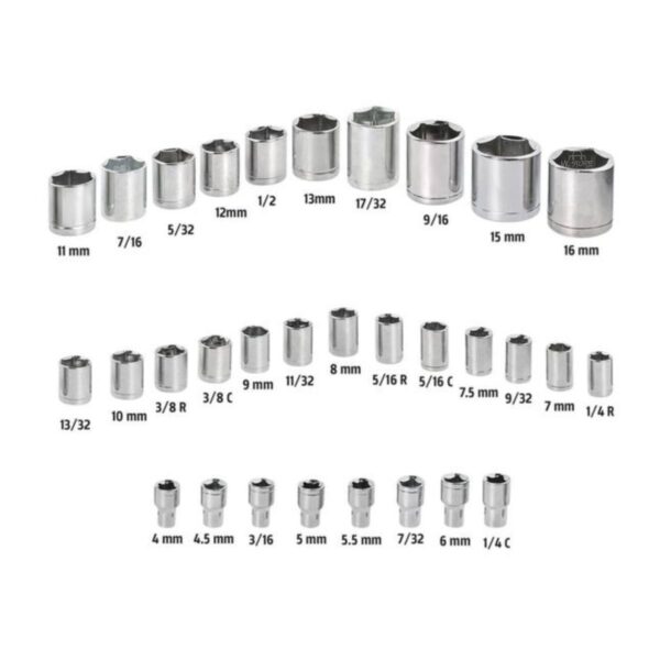 Juego de Herramientas Copas con Rachet – 40 Piezas Métricas