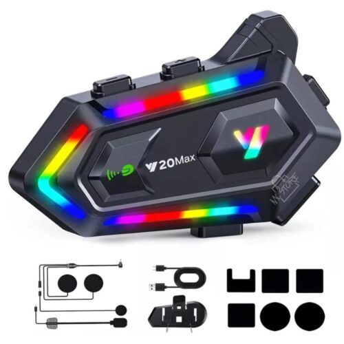 photo_2025-06-27_18-49-39 Intercomunicador Bluetooth Y20 Max para Casco de Moto – RGB, 300m, IPX6, Reducción de Ruido
