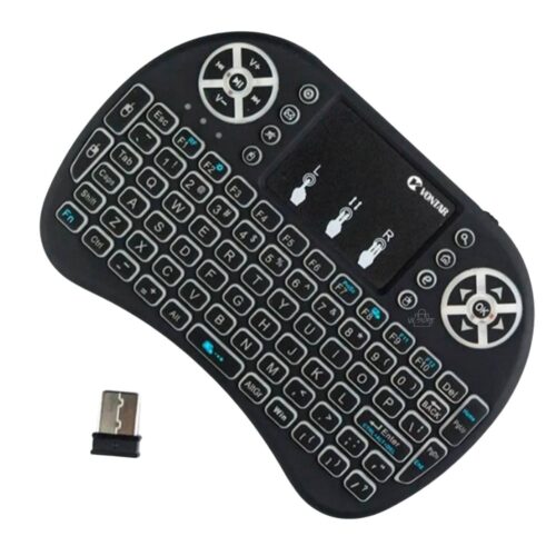 Mini Teclado Inalámbrico con Touchpad y Retroiluminación – Control Remoto Multifunción 2.4G