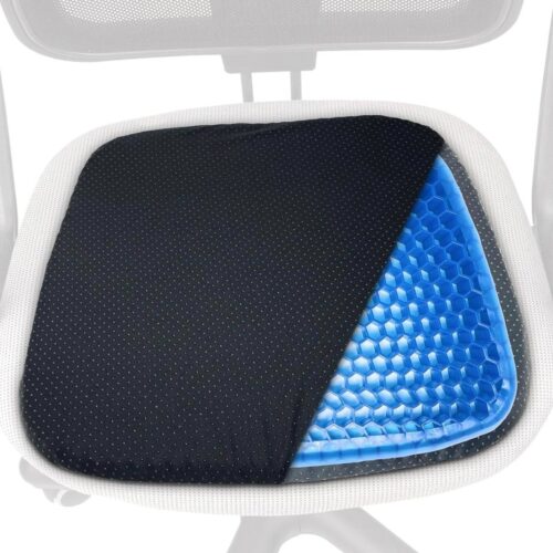 Cojín Ergonómico de Gel con Funda Antideslizante – Alivio Lumbar y Máxima Comodidad para Oficina, Auto o Hogar