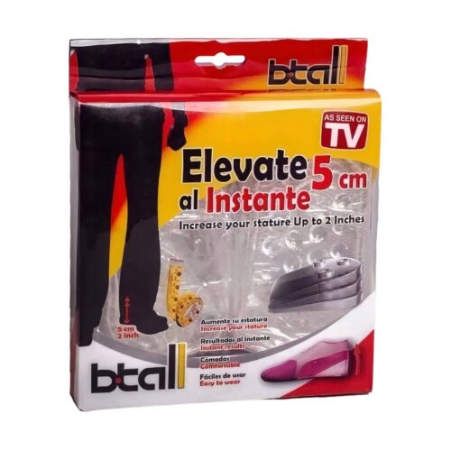 Plantillas Elevadoras de Altura Ajustables 5 Niveles – Aumenta Hasta 5 cm al Instante | Plantillas Invisibles de Gel Ergonómico