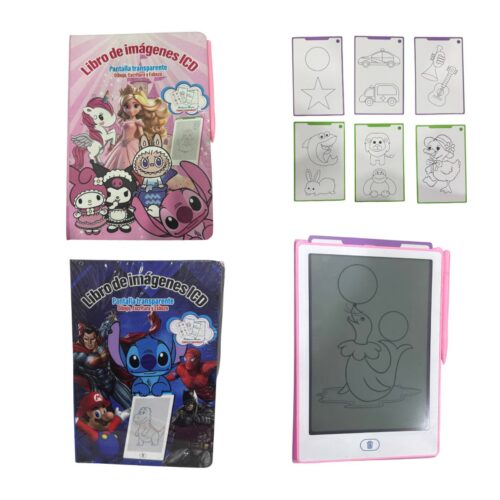 photo_2026-01-17_20-40-30 Tablero LCD Infantil para Escribir y Borrar con Moldes – Libro de Dibujo Reutilizable para Niños y Niñas