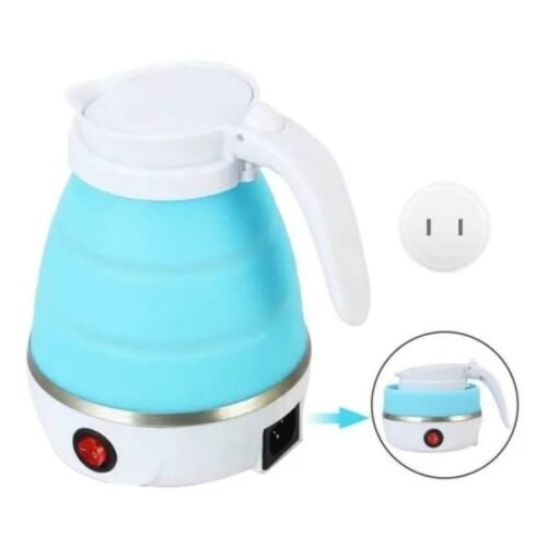 Tetera Eléctrica Plegable de Silicona 600 ml – Hervidor Portátil para Viajes y Hogar