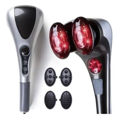 Masajeador Eléctrico Corporal con Infrarrojo – 4 Cabezales Intercambiables – Relajación Profunda