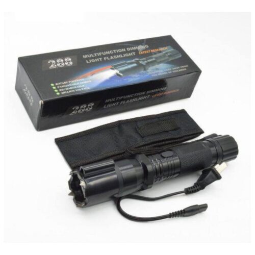 Linterna Táctica Recargable 280 con Descarga Eléctrica | Luz LED Potente y Función de Defensa Personal