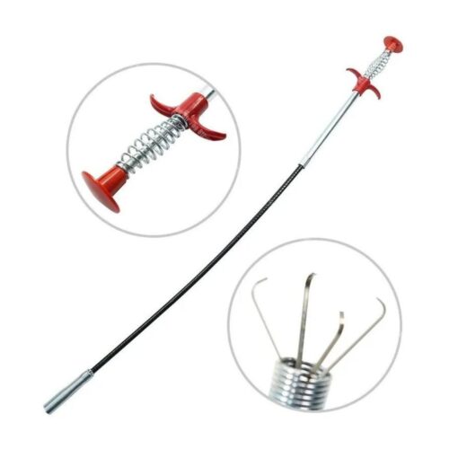 Sonda Destapacañerías Manual con Garra Retráctil | Herramienta Flexible para Desagues