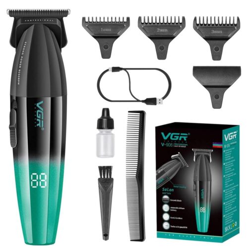 Máquina de Cortar Cabello VGR V-906 Recargable | 5 Velocidades y Pantalla Digital