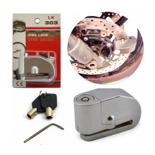 Candado de Disco para Moto LK-303 con Alarma | Seguridad Antirrobo Pesado