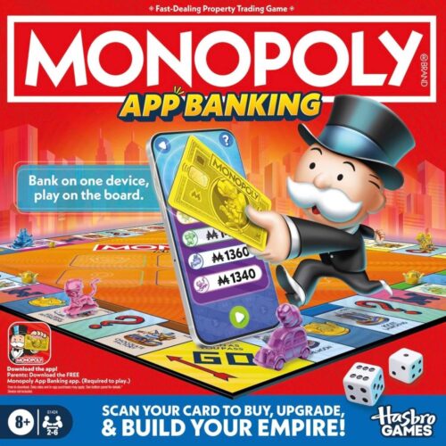 Juego de Mesa Monopoly App Banking Hasbro – Versión Digital con Banca Electrónica y Tarjetas Escaneables