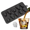 Molde de Hielo en Silicona Calaveras 3D – Cubos de Hielo Creativos para Bebidas