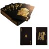 Baraja de Cartas Premium Negra con Detalles Dorados y Plateados – Poker de Lujo