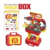 Pista de Carros Infantil 2 en 1 Maletín Fire Hero Track Box con Accesorios y Vehículos