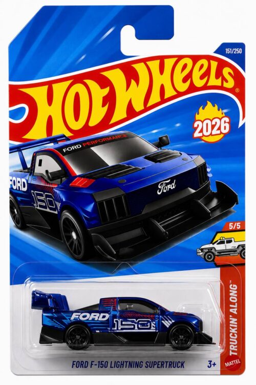 photo_2026-06-19_21-39-40 Hot Wheels Ford F-150 Lightning SuperTruck 2026 Azul | Camioneta Coleccionable Escala 1:64