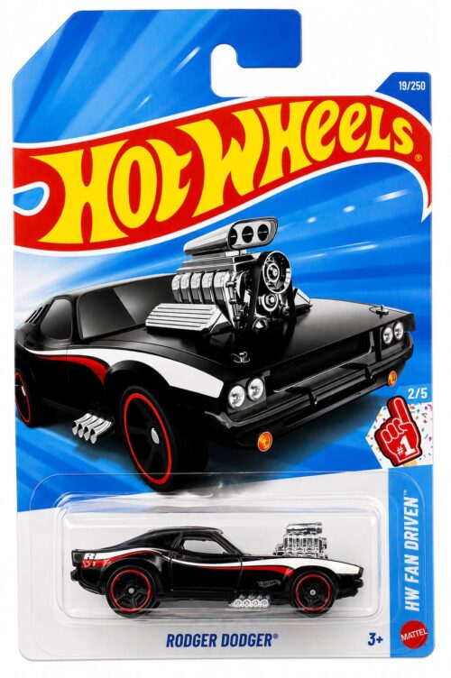 photo_2026-06-19_21-40-37 Hot Wheels Rodger Dodger Negro y Rojo | Carro Coleccionable Escala 1:64 Serie HW Fan Driven